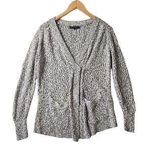 Banana Republic Womens Black Heathered half Zip Knit Cardigan Sweater Size Small